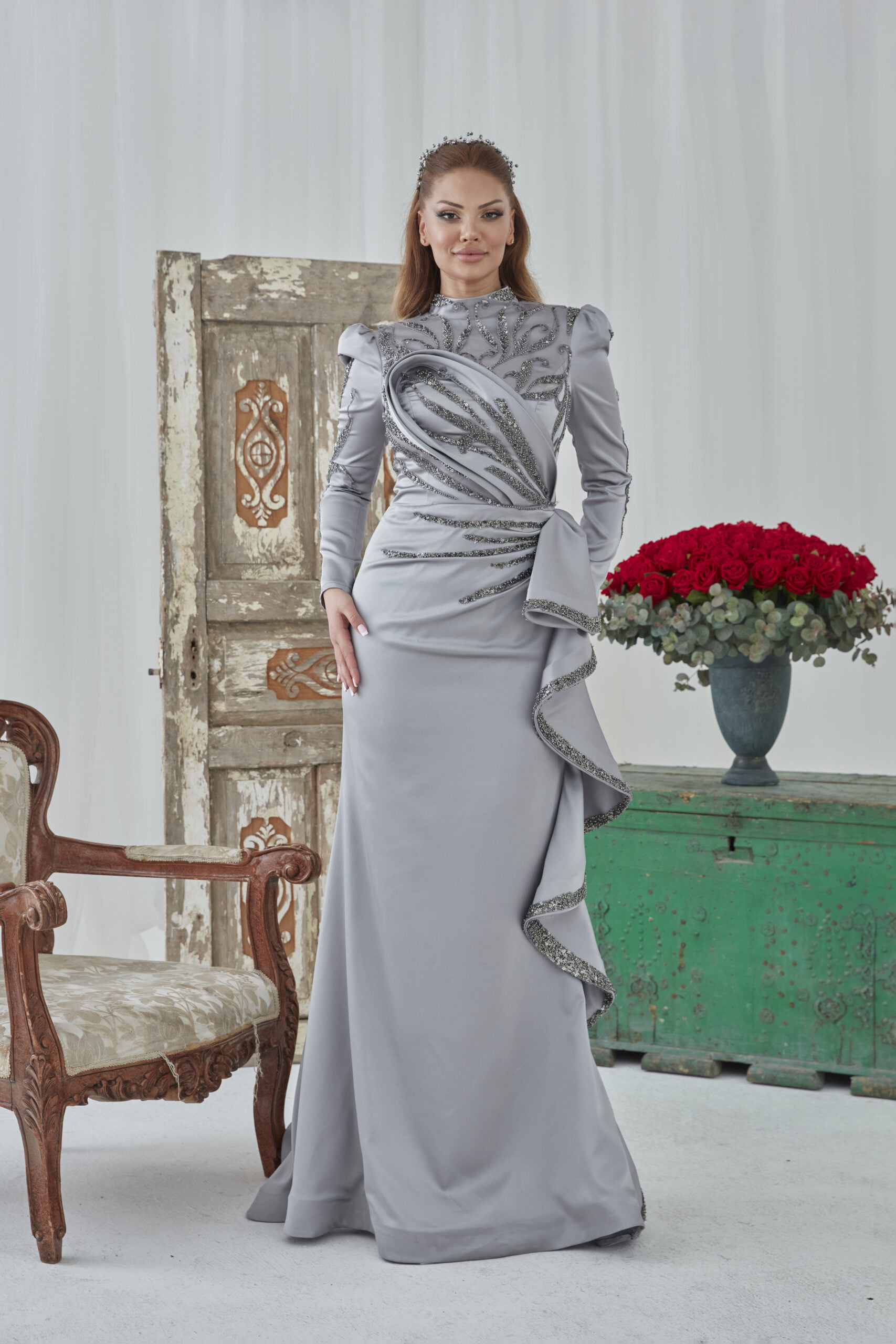 Gizem Winter Hijab Evening Dress